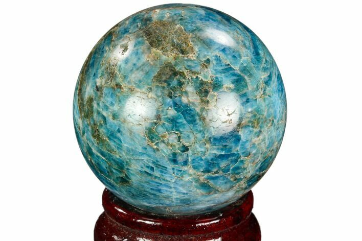 Bright Blue Apatite Sphere - Madagascar #121813